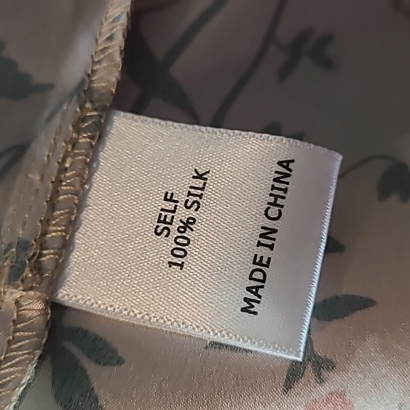 La Ligne Silk Floral Midi Dress Size 0 Empire Waist Cottage Parisian Luxury - Picture 8 of 14